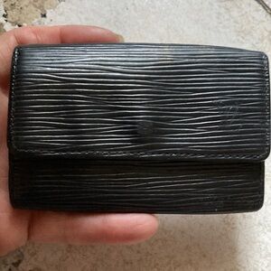 Louis Vuitton Black Epi Leather Key & Card Holder